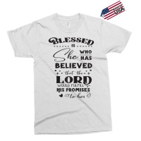 Blessed Is She Who Has Believed Cool Novelty Christian Item Raglan Bas Exclusive T-shirt | Artistshot