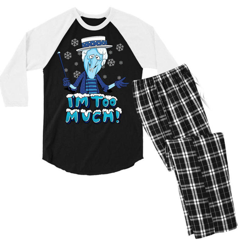 Snow Travel Funny Men's 3/4 Sleeve Pajama Set | Artistshot