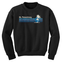 Hot Trend St. Petersburg Fl Vintage 80s Palm Trees Sunset Youth Sweatshirt | Artistshot