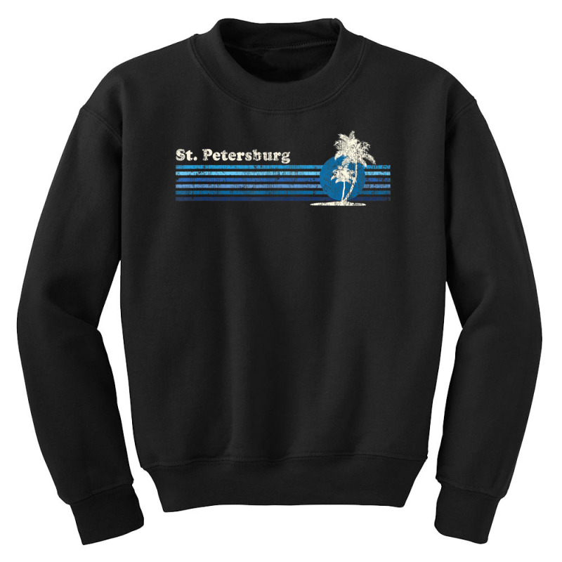 Hot Trend St. Petersburg Fl Vintage 80s Palm Trees Sunset Youth Sweatshirt | Artistshot