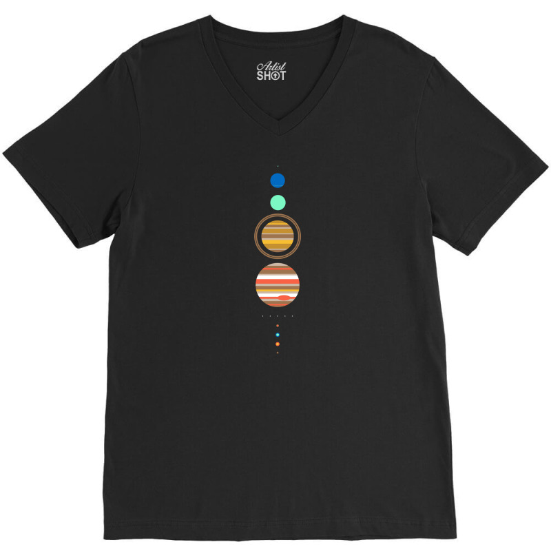 Minimal Solar System V-Neck Tee by nurpadilah2 | Artistshot