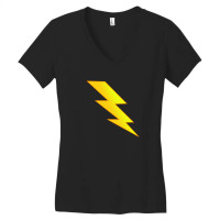 Golden Thunderbolt Lightning Strike Women's V-neck T-shirt | Artistshot