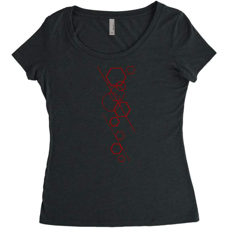 Modern Art Red Women's Triblend Scoop T-shirt by nurpadilah2 | Artistshot