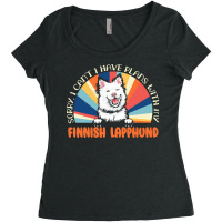 Dog Lover T  Shirt Sorry I Can't Have Plans With My Finnish Lapphund F Women's Triblend Scoop T-shirt | Artistshot