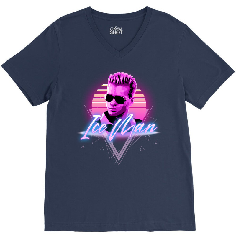 Iceman 80's 70s Aesthetic V-Neck Tee by hafeesoesoeq | Artistshot