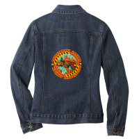 Studio Backlot Tour - Catastrophe Canyon Ladies Denim Jacket | Artistshot