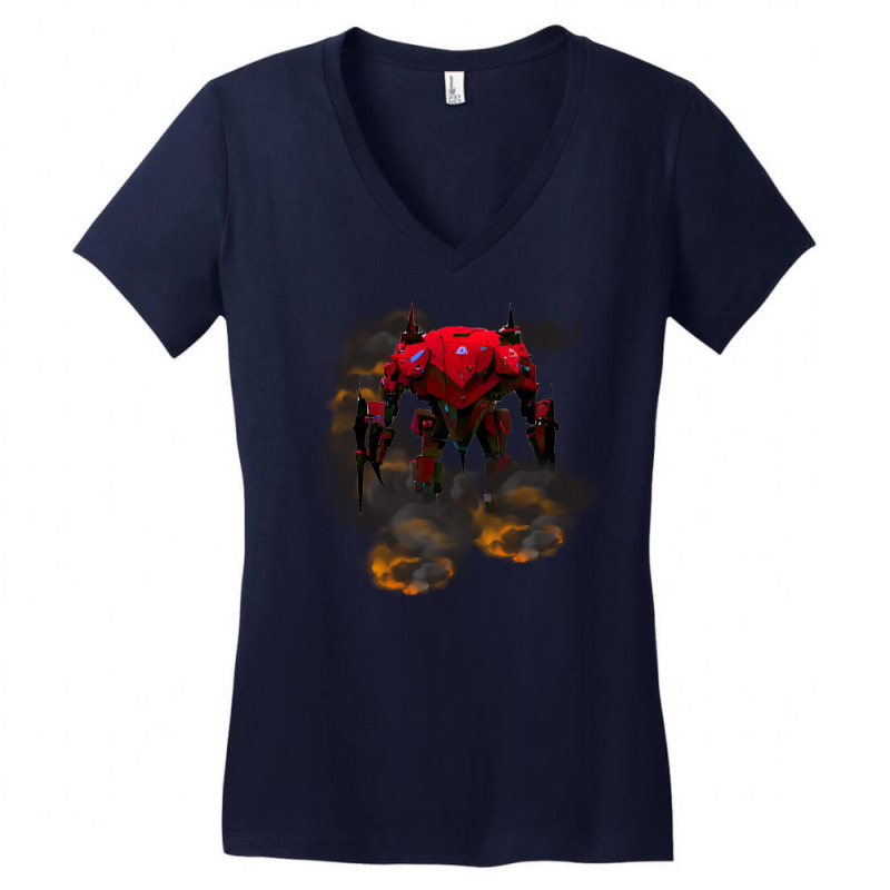 Futuristic Robot Women's V-Neck T-Shirt by delhayeidai | Artistshot