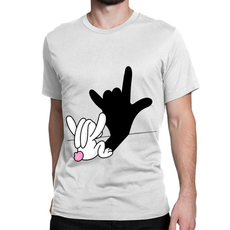 Asl Bunny Reflection I Love You Hand Sign Language Easter Classic T-shirt by Bradley | Artistshot