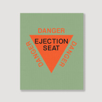 Orange Warning Sign Danger Danger Ejection Seat Usaf Martin Baker Stic Portrait Canvas Print | Artistshot