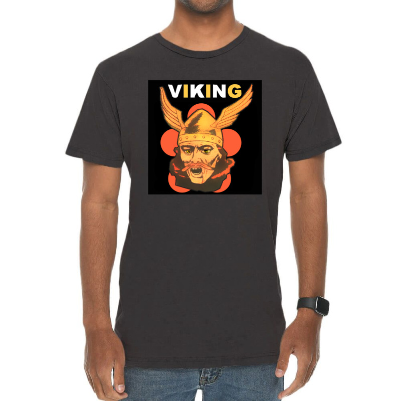 Viking Warrior With Winged Helmet And Mustache 1 Vintage T-shirt | Artistshot