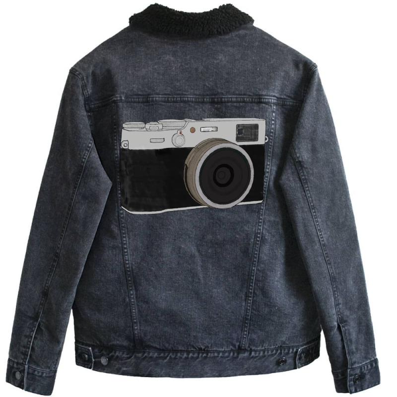 Doodle 35mm Active Girl E Unisex Sherpa-lined Denim Jacket | Artistshot