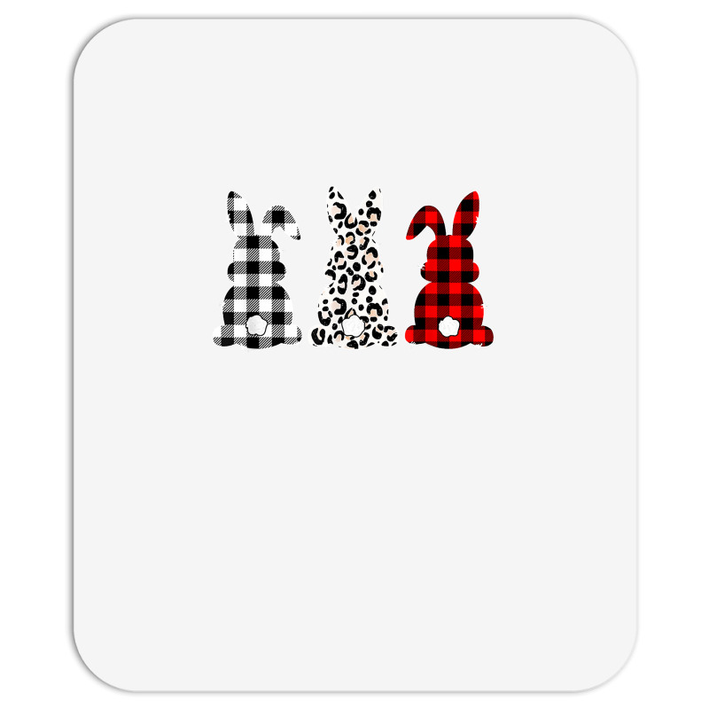 Bunny Buffalo Red Plaid Leopard Print Happy Easter Day T Shirt Mousepad | Artistshot