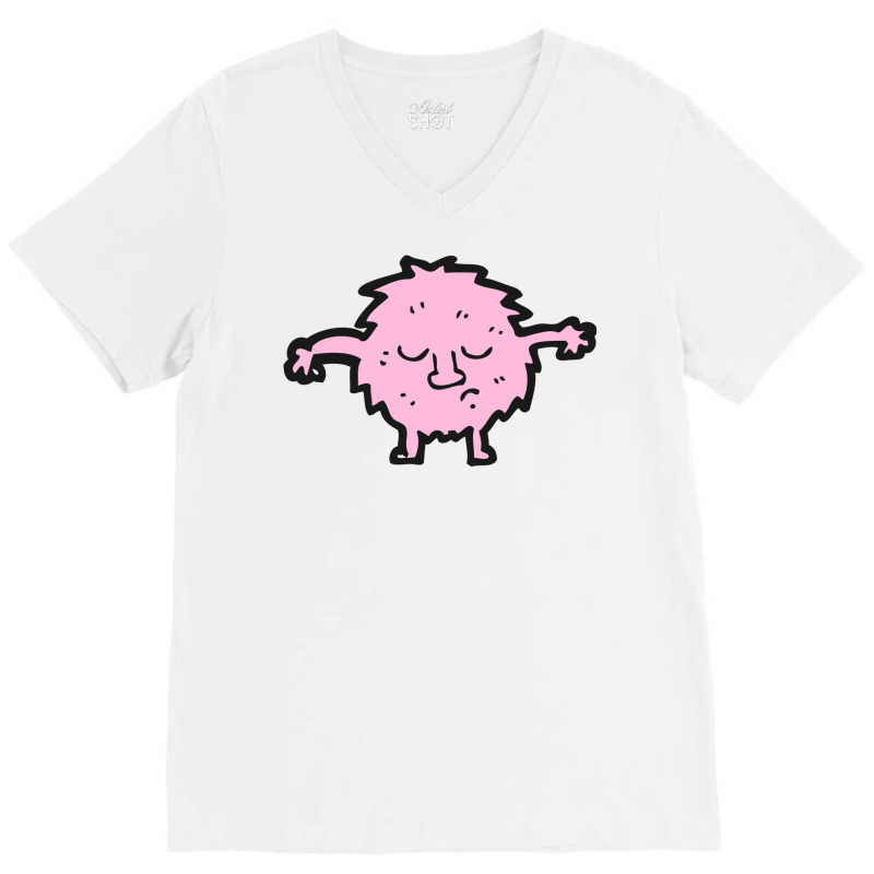 Miss Polite Fluffy Pink Ball Monster V-Neck Tee by fomolynamx | Artistshot