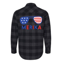 Merika 4th Of July Patriotic American Flag Nature Tumblr Flannel Shirt | Artistshot