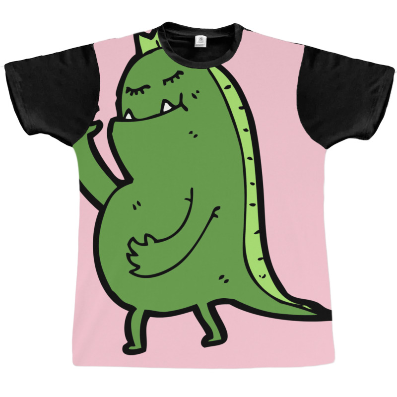 Ms Green Toothy Dinosaur Monster Graphic T-shirt | Artistshot