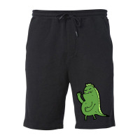 Ms Green Toothy Dinosaur Monster Fleece Short | Artistshot