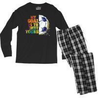 My Goal Is To Deny Yours Soccer Yellow Summer Men's Long Sleeve Pajama Set | Artistshot