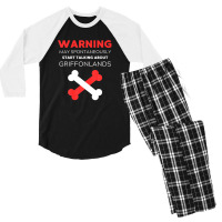 Warning May Spontaneously Start Talking About Griffonlands Men's 3/4 Sleeve Pajama Set | Artistshot