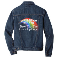 I Feel Much Better Nihilist Meme Design Men Denim Jacket | Artistshot