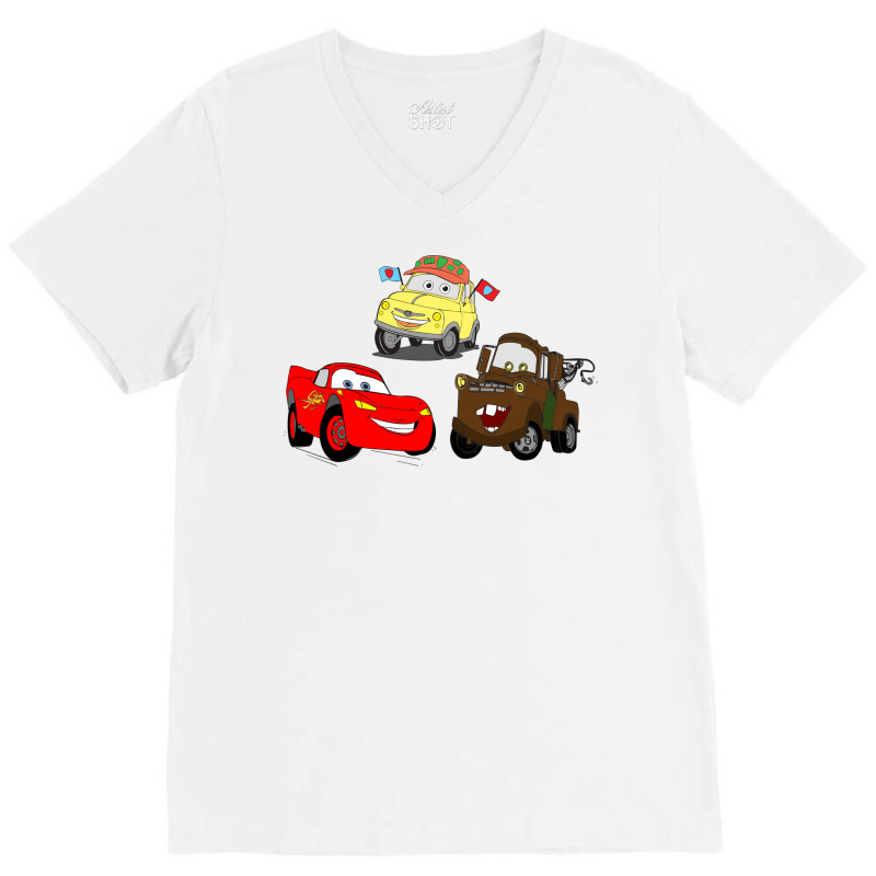 Mcqueen,mater And Nature Girl V-neck Tee | Artistshot