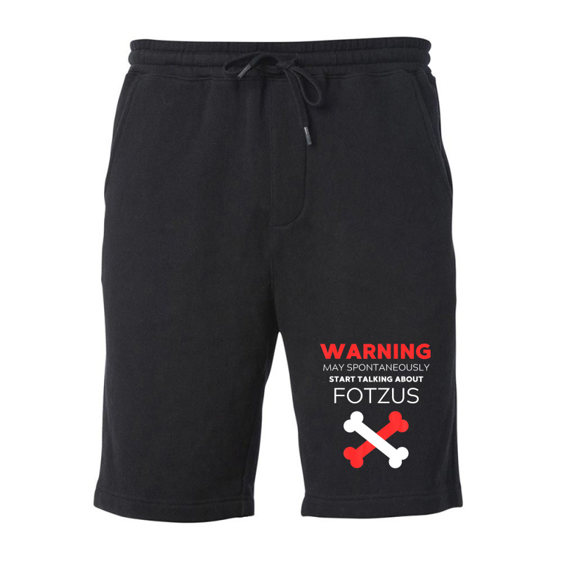 Warning May Spontaneously Start Talking About Fotzus Fleece Short | Artistshot