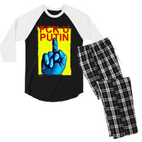 Fck U Putin War Criminal Men's 3/4 Sleeve Pajama Set | Artistshot