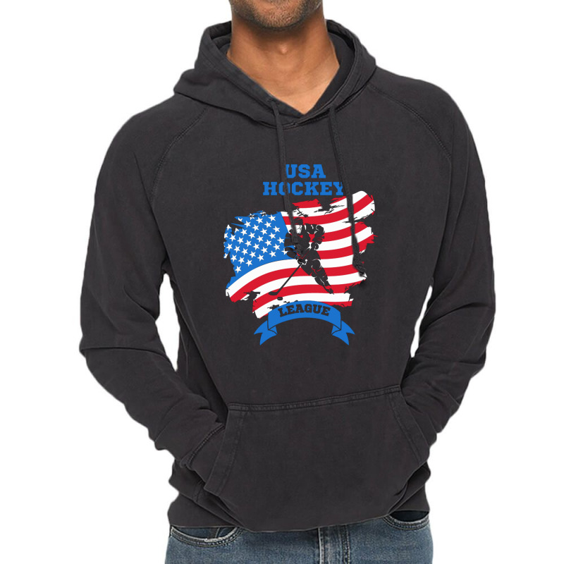 Usa Hockey League Vintage Hoodie | Artistshot