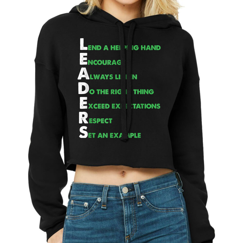 Boss Team Lead Manager Leadership Group Leaders Meaning T Shirt Cropped Hoodie by linbere | Artistshot