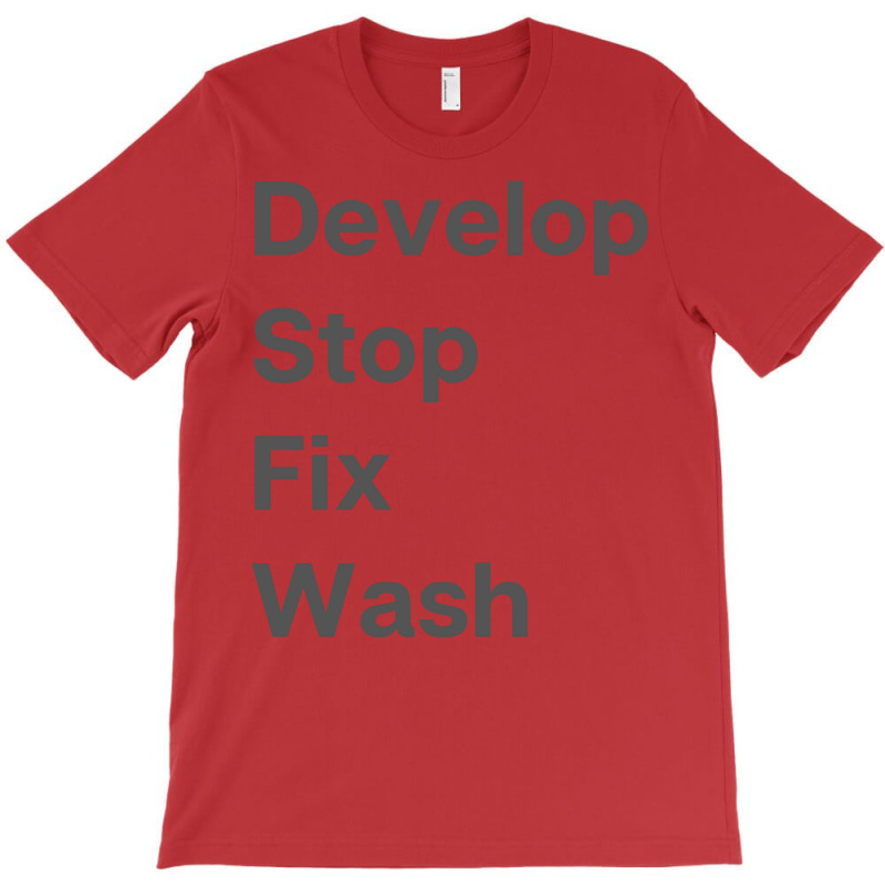 Develop Stop Fix Wash Classic  Yellow Cute T-shirt | Artistshot