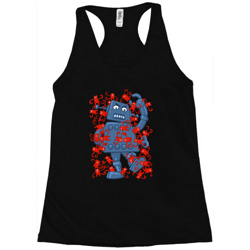 Monkeys Vs Robot Racerback Tank by AUSTINEMATTEIS | Artistshot