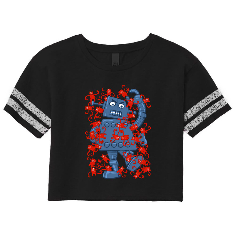 Monkeys Vs Robot Scorecard Crop Tee by AUSTINEMATTEIS | Artistshot