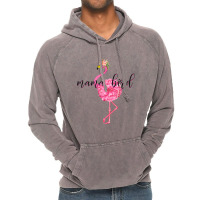 Flower Pink Mama Bird Momma Flamingo Summer Sea 2019 Floral Vintage Hoodie | Artistshot