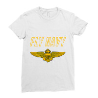 Fly Navy  Classic Naval Officer Pilot Wings Tee Ladies Fitted T-shirt | Artistshot