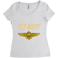 Fly Navy  Classic Naval Officer Pilot Wings Tee Women's Triblend Scoop T-shirt | Artistshot