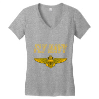 Fly Navy  Classic Naval Officer Pilot Wings Tee Women's V-neck T-shirt | Artistshot