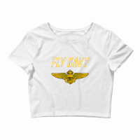 Fly Navy  Classic Naval Officer Pilot Wings Tee Crop Top | Artistshot