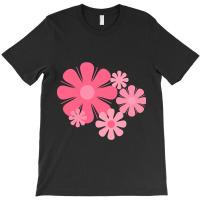 Hot Trend Flower Locus Retro 60s 70s Floral In Candy Pink T-shirt | Artistshot