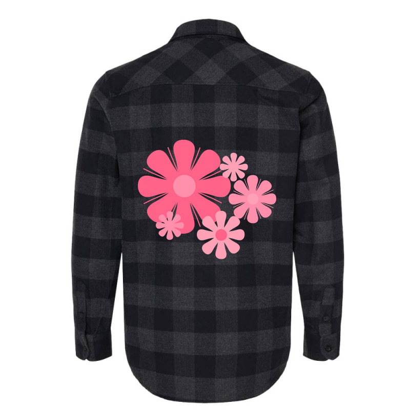 Hot Trend Flower Locus Retro 60s 70s Floral In Candy Pink Flannel Shirt | Artistshot