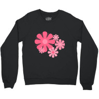 Hot Trend Flower Locus Retro 60s 70s Floral In Candy Pink Crewneck Sweatshirt | Artistshot