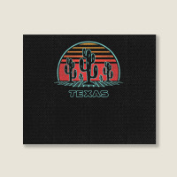 Limited Edition Texas Retro Desert Sunset 80s Style Landscape Canvas Print | Artistshot