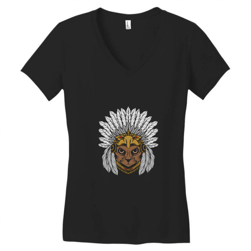 Cat American Women's V-neck T-shirt | Artistshot