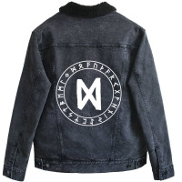 Limited Edition Dagaz Rune Viking Rune Norse Pagan Wicca Witchcraft Unisex Sherpa-lined Denim Jacket | Artistshot