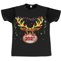 Reindeer In Mask Vaccination Merry 1 Graphic T-shirt | Artistshot