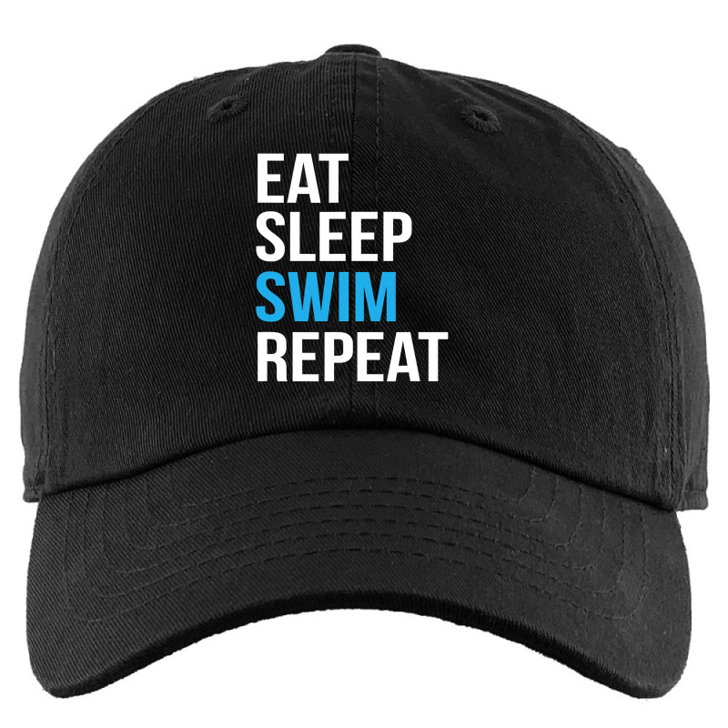 Eat Sleep Swim Repeat Swimming Design Swimmer Gift Kids Cap by PeterArtist | Artistshot