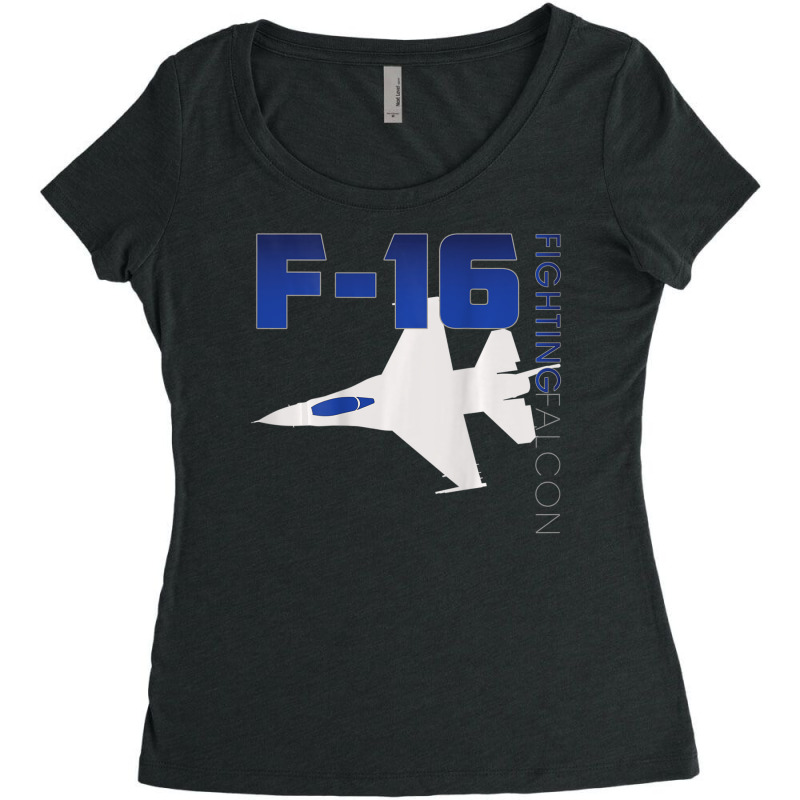 Limited Edition Us Air Force F-16 Fighting Falcon Women's Triblend Scoop T-shirt by quanghuydinh1 | Artistshot