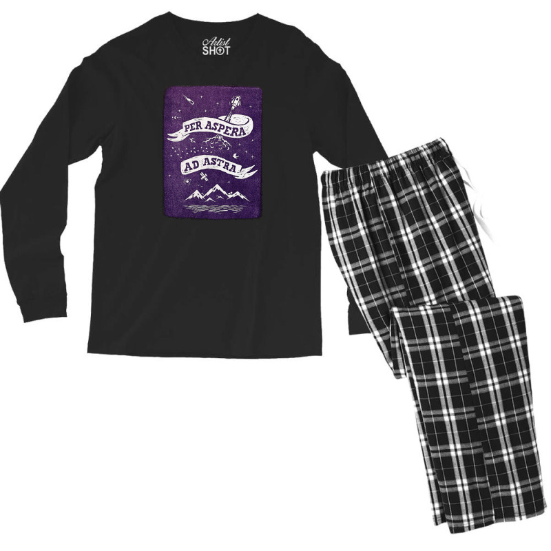 Per Aspera Ad Astra Men's Long Sleeve Pajama Set | Artistshot