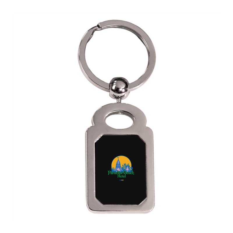 Paradise Beach Hotel Thunder In Paradise Silver Rectangle Keychain | Artistshot