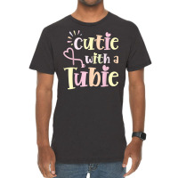 Cutie With A Tubie Feeding Tube Awareness G Button G Tube T Shirt Vintage T-shirt | Artistshot