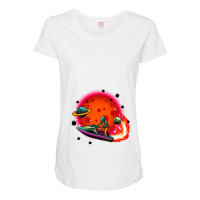 The Journey In Space Maternity Scoop Neck T-shirt | Artistshot