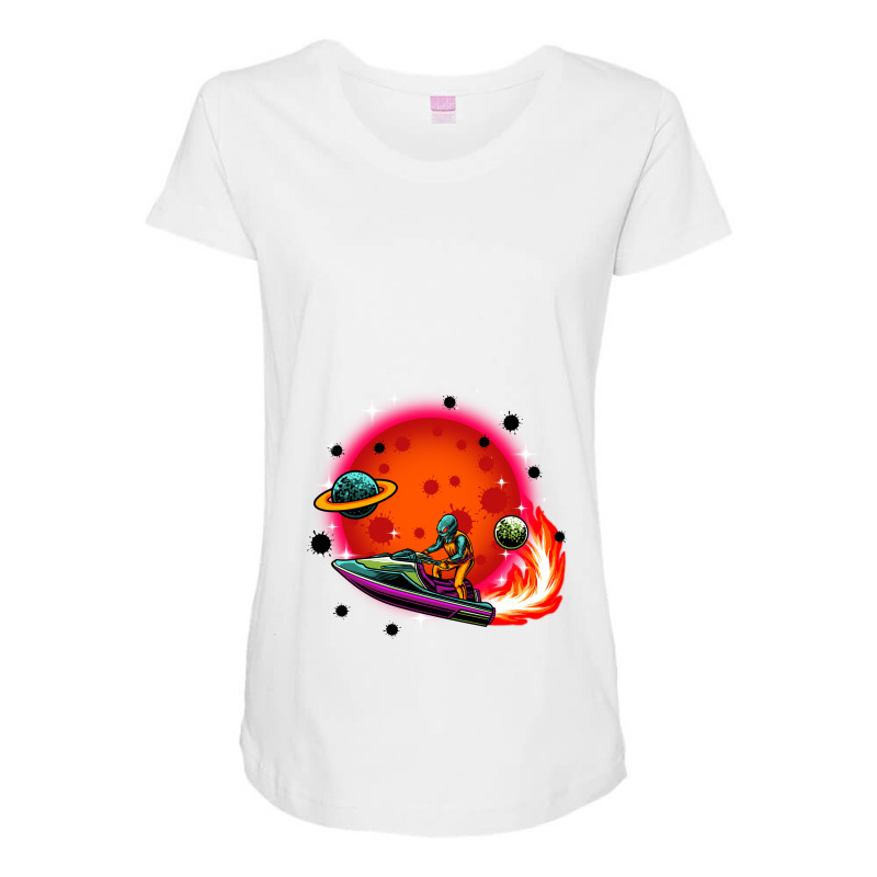 The Journey In Space Maternity Scoop Neck T-shirt | Artistshot